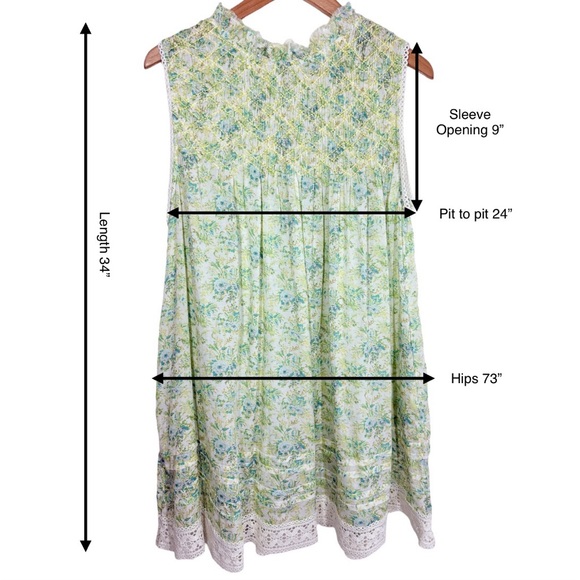 Free People Shea Printed Mini Cottagecore Prairie Dress Size XS Floral - Picture 8 of 8